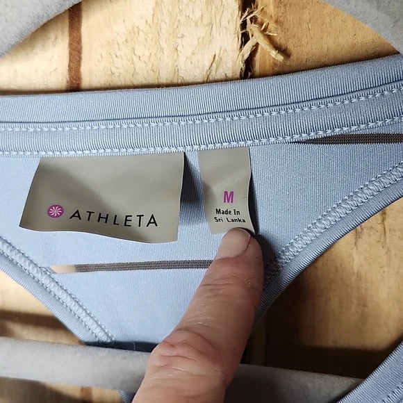 Athleta Light Blue Striped Tank Top - Picture 3 of 4